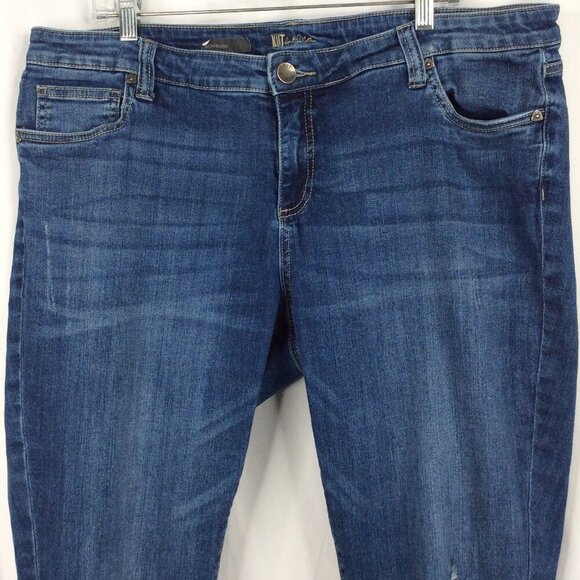 Kut from the Kloth Boyfriend Jeans Womens Size 18W Distressed Denim Medium Wash - Picture 3 of 7